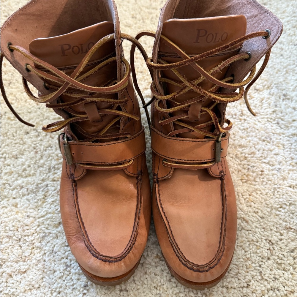 Polo Ralph Lauren Leather Ranger Boots Size 9